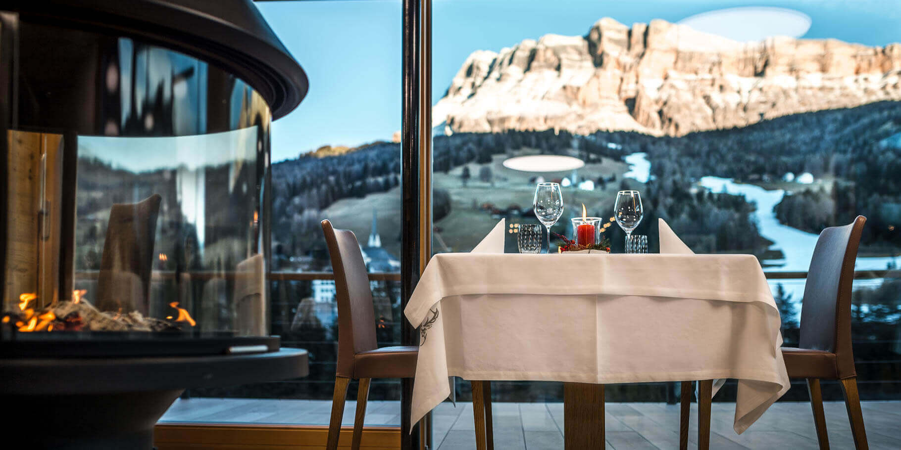 Garten mit Panoramablick auf den Dolomiten